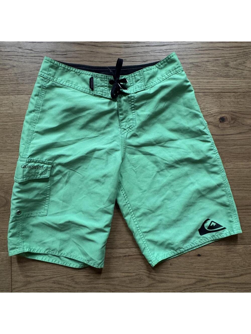 Quiksilver Green Polyester Board Shorts Size 26